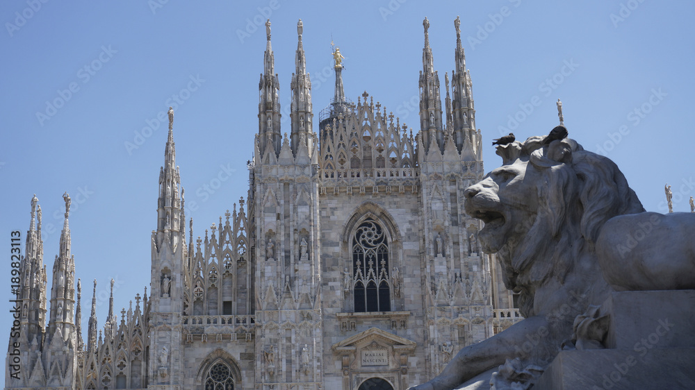 Milano Duomo, one of the biggest Gothic style church in the world.
