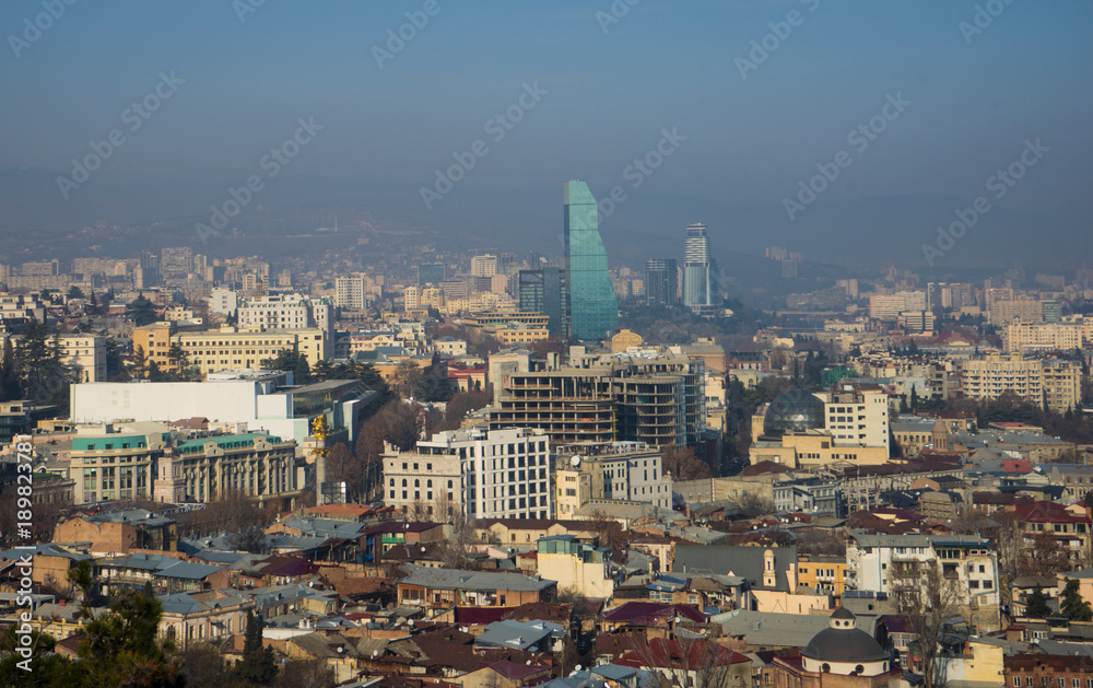Tbilisi's downtown in winter time