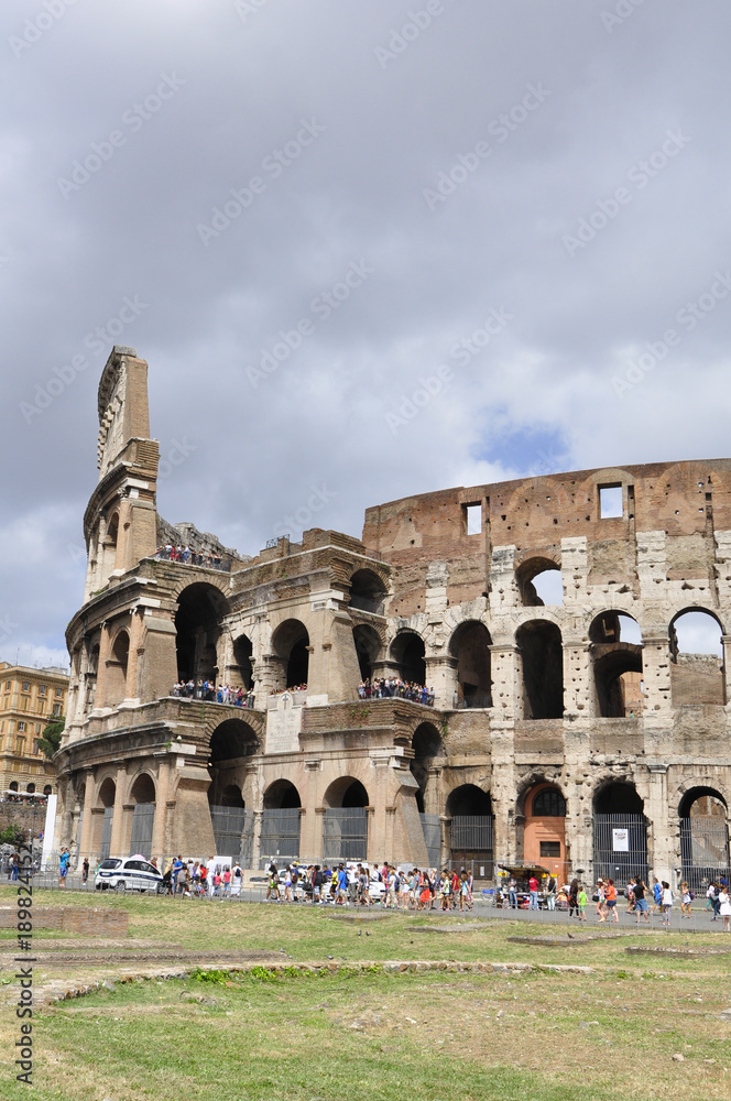 Colosseum and rome ruins, Rome, Italy