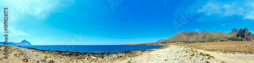 Cala di Punta Lunga coast  Macari  Sicily  Italy