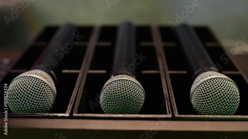 microphones lie on the hint photo