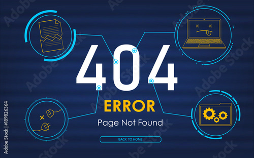 404 high-tech error page not found background