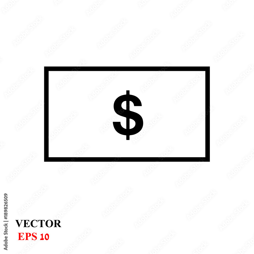 dollar bill. icon, vector illustration dollar bill. icon, vector illustration