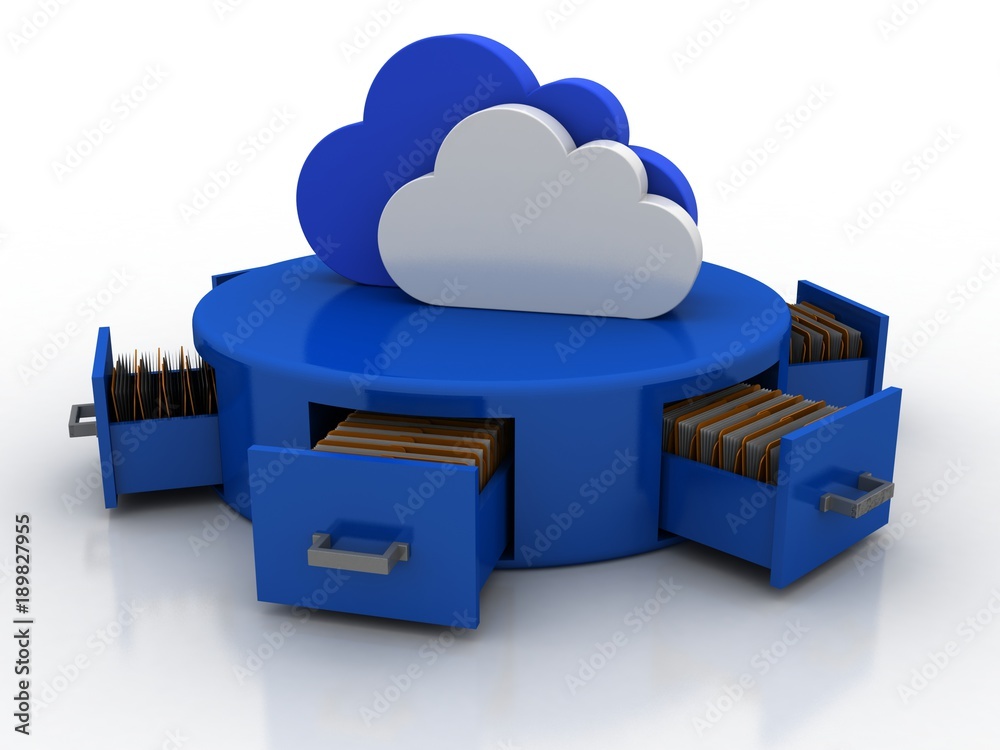 3d rendering cloud folder network 3d rendering cloud folder network