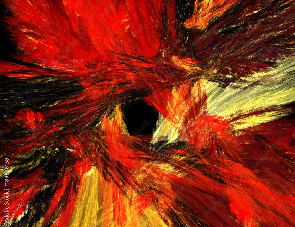 fractal illustration of combustion