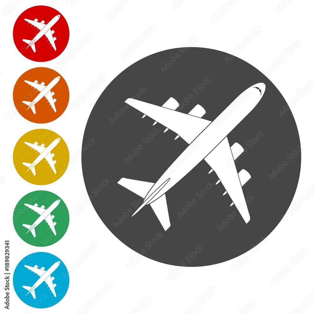 Plane icon, Airplane symbol 