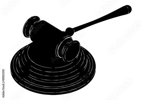 black judge hammer