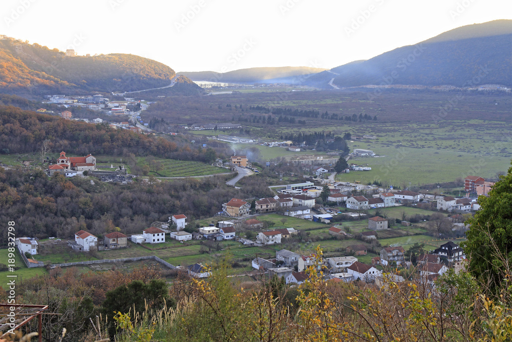 village Prijevor not far from city Budva