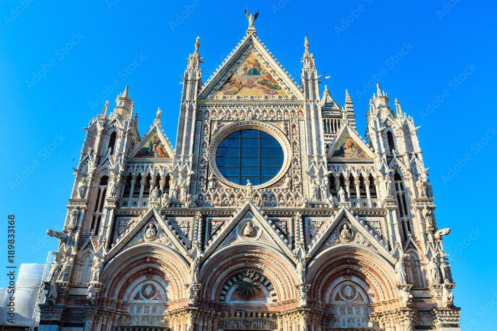 Siena Cathedral facade, Tuscany, Italy