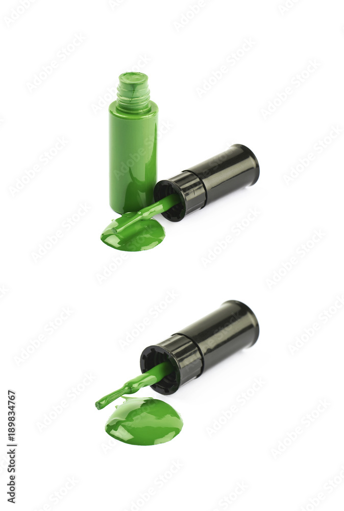 Bottle of nail polish isolated Bottle of nail polish isolated
