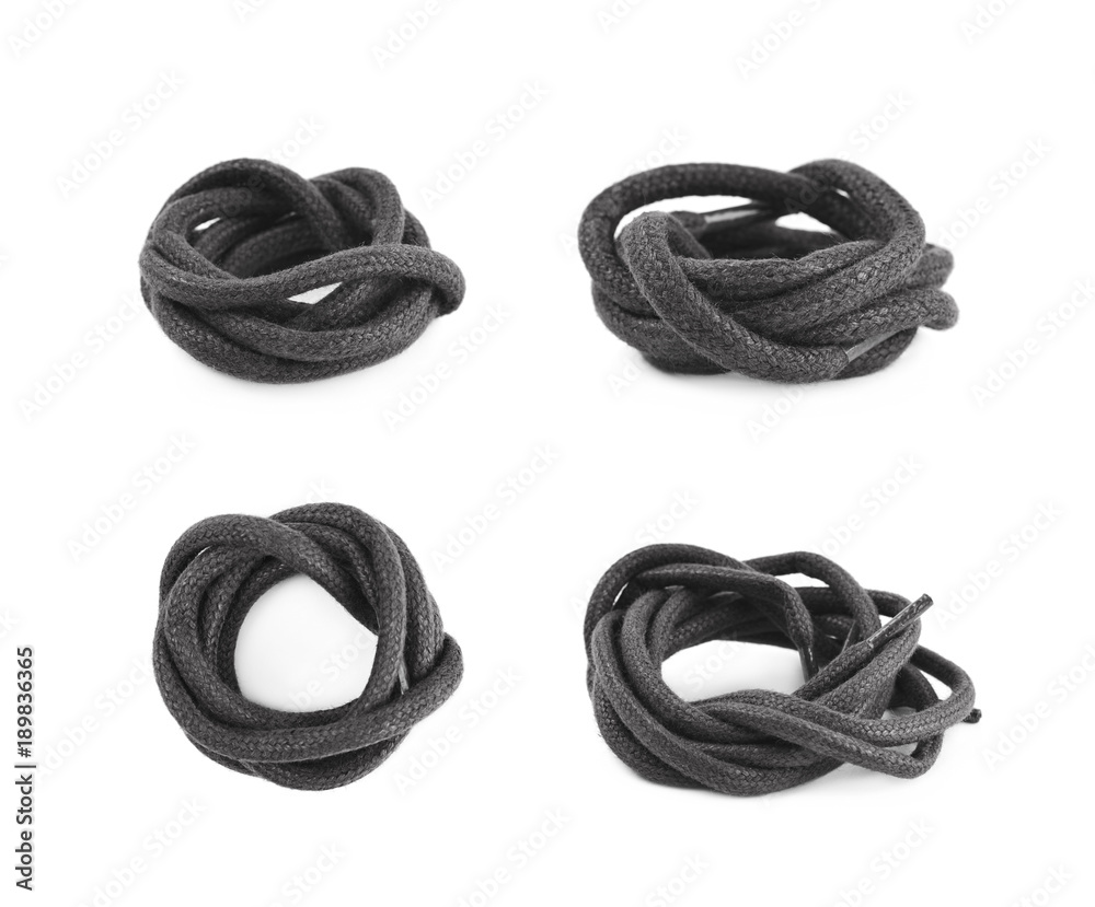Single shoe lace string folded Single shoe lace string folded