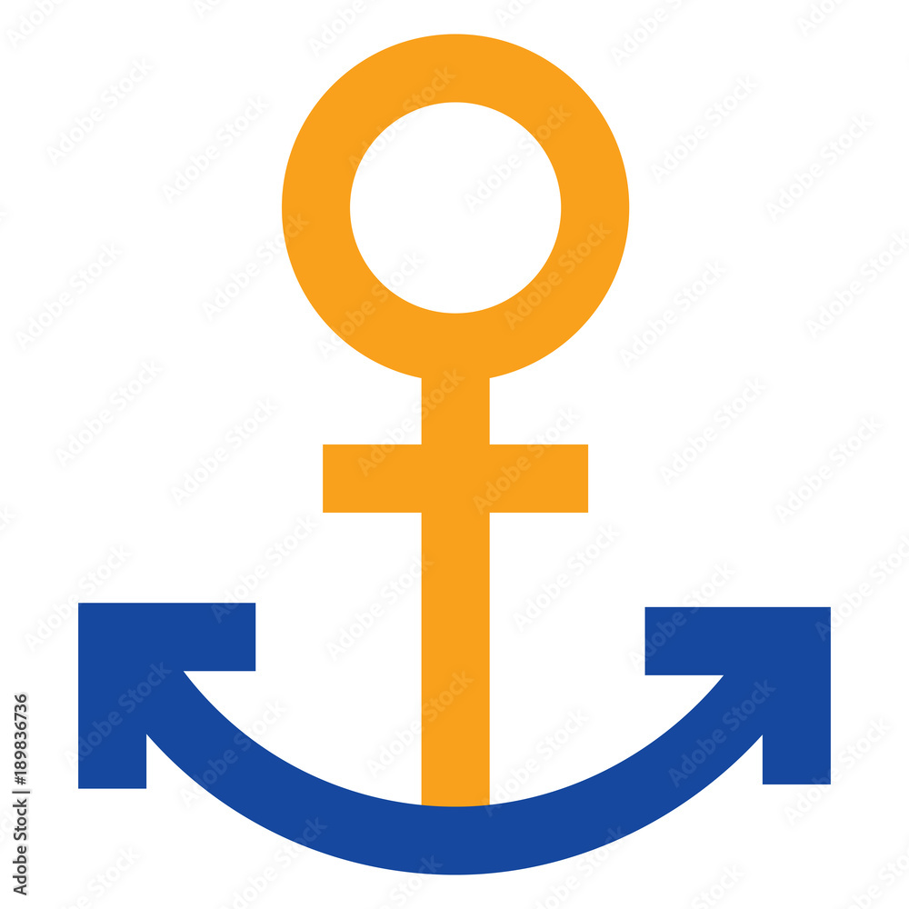 Anchor Flat minimal icon vector Anchor Flat minimal icon vector