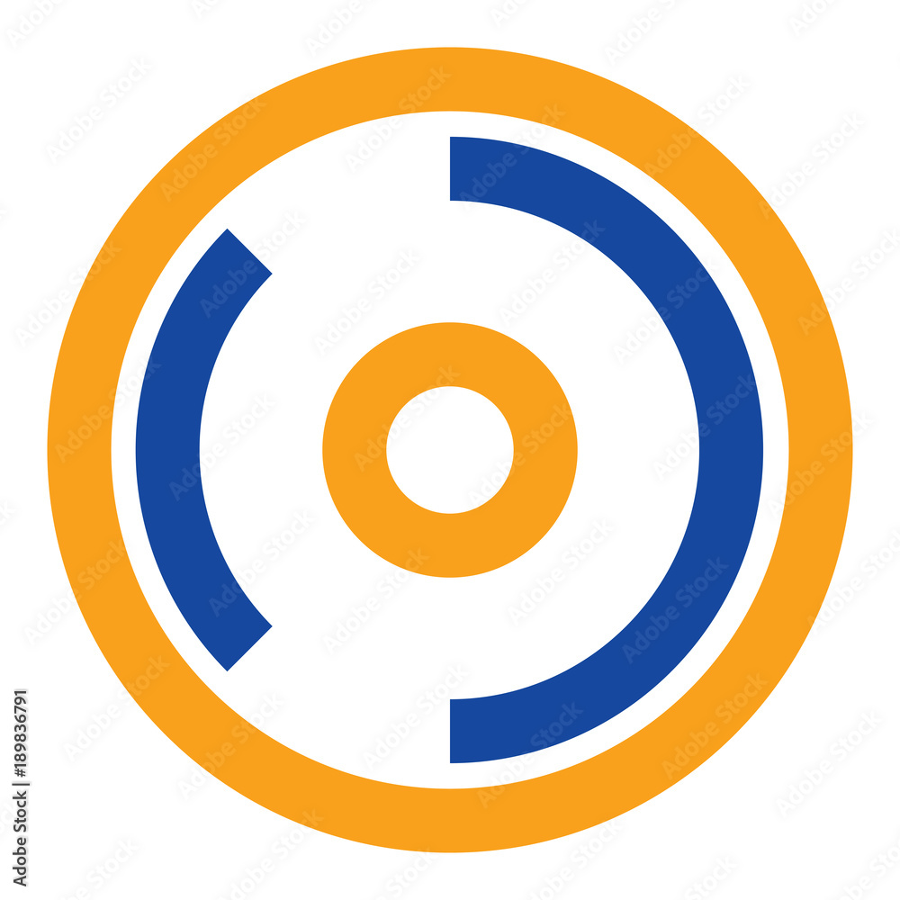 CD or DVD Flat minimal icon vector CD or DVD Flat minimal icon vector