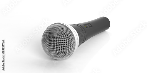 Microphone isolated on white background. 3d illustration