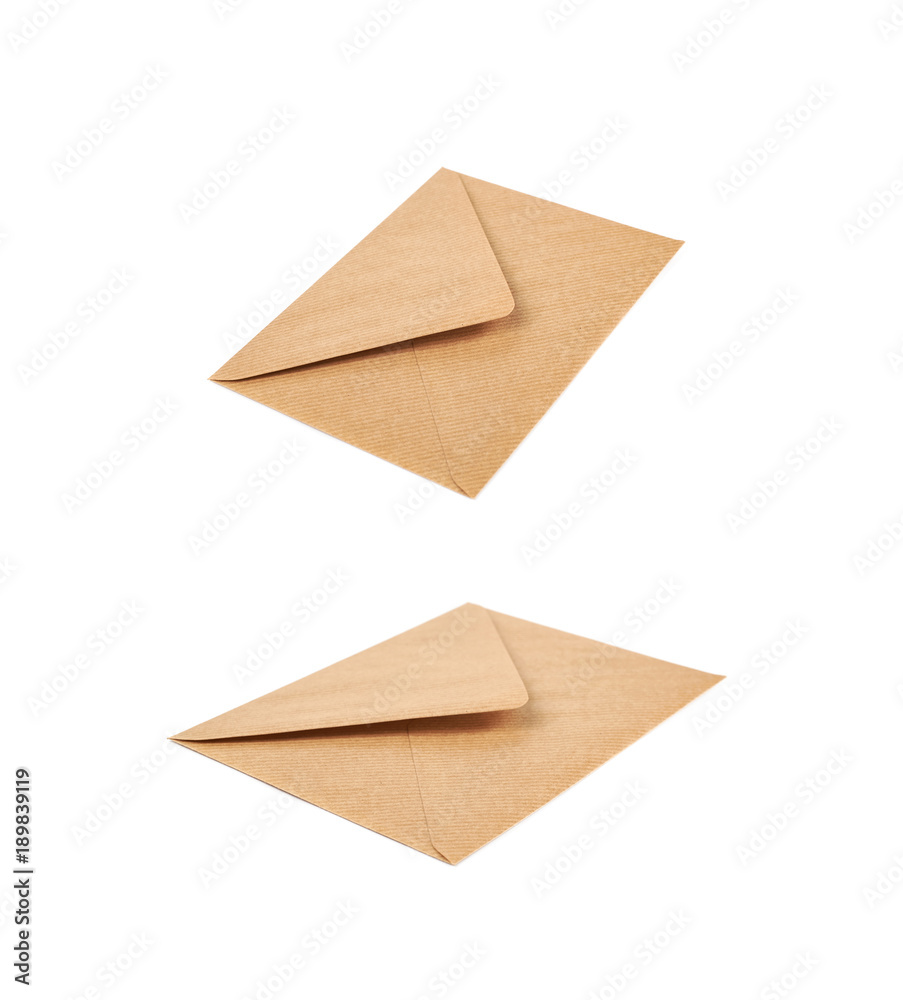 Closed paper envelope isolated Closed paper envelope isolated