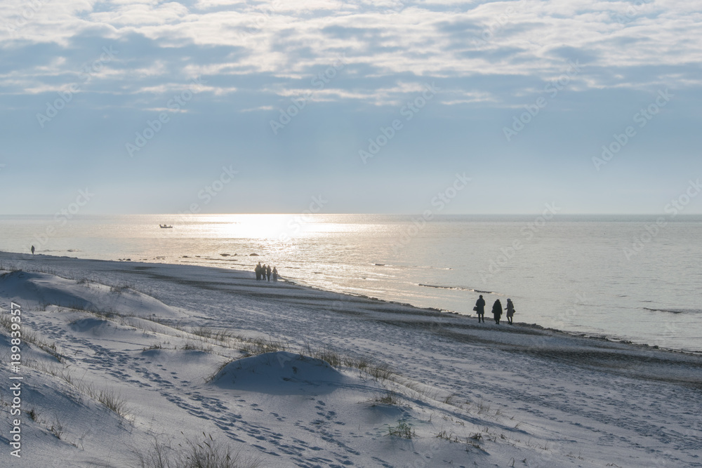 palanga beach in winter palanga beach in winter