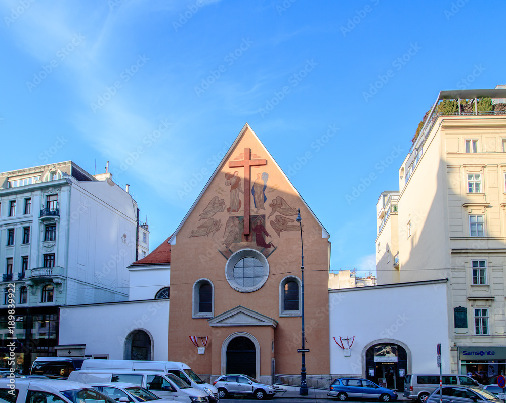 Fototapeta premium Kapuzinerkirche am Neuen Markt in Wien Österreich