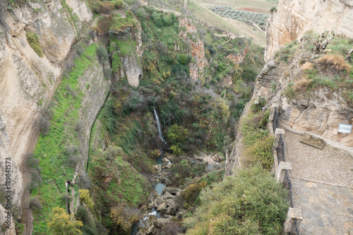 deep gorge in famous village Ronda
