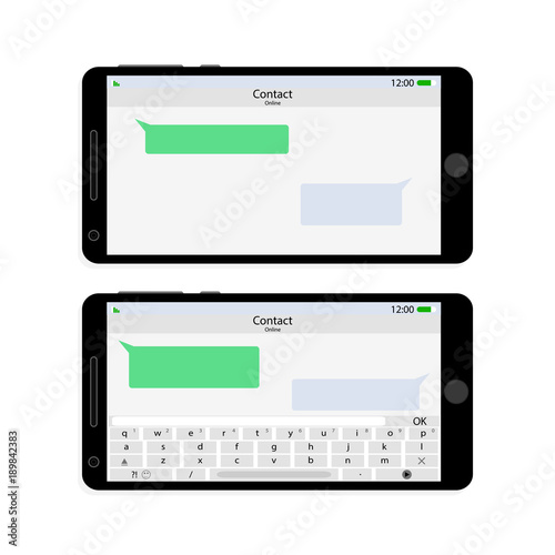 Free Download Smartphone screen interface horizontally messaging - GFXLoad