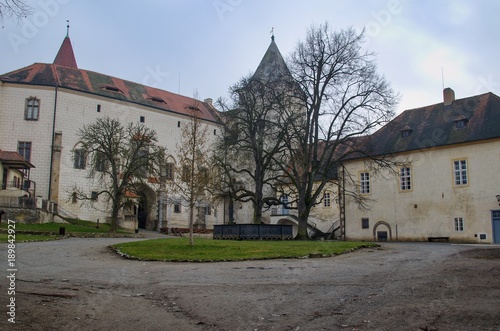 Courtyard at Krivoklat Castle. Krivoklat (German Pürglitz) is one of the oldest and most significant medieval castles of Czech princes and kings.