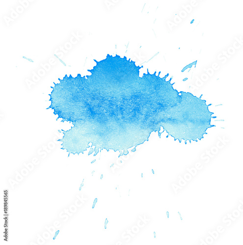 Watercolor drop stain isolated