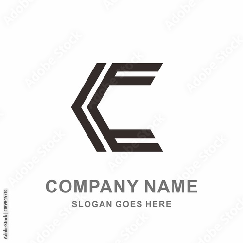 Monogram Letter C Geometric Square Architecture Interior Construction Business Company Stock Vector Logo Design Template