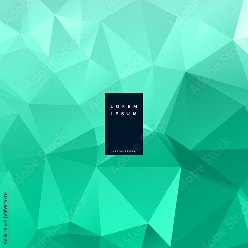 turquoise color abstract geometric low poly background