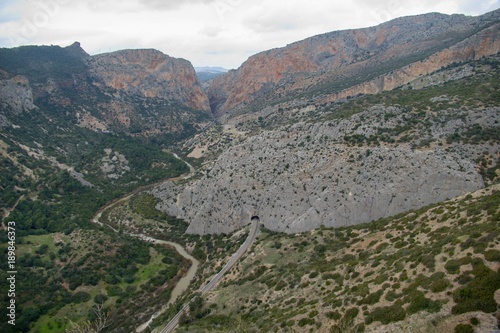 beautiful rocky region around el Chorro in Andalusia