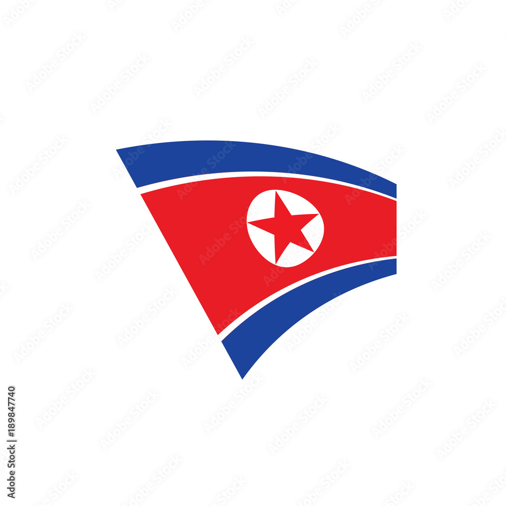 North Korea flag, vector illustration North Korea flag, vector illustration