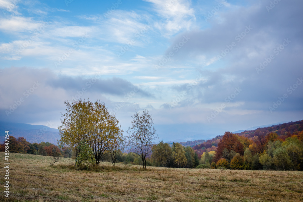 Landscape with autumn season in Bieszczady mountains, Podkarpackie, Poland Landscape with autumn season in Bieszczady mountains, Podkarpackie, Poland