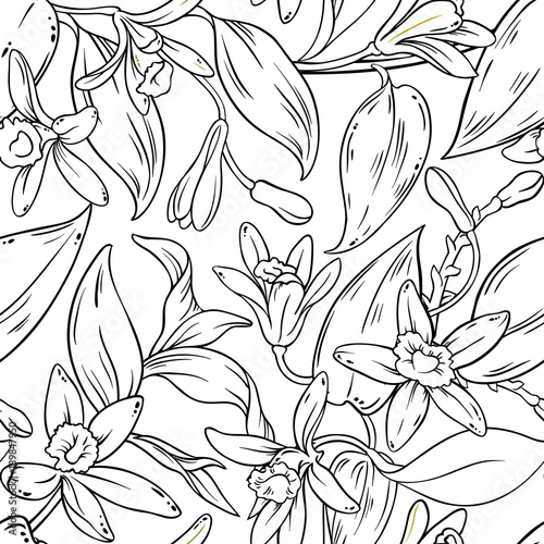 vanilla seamless pattern