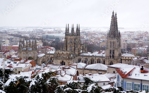 La Catedral de Burgos vista desde el Mirador del Castillo