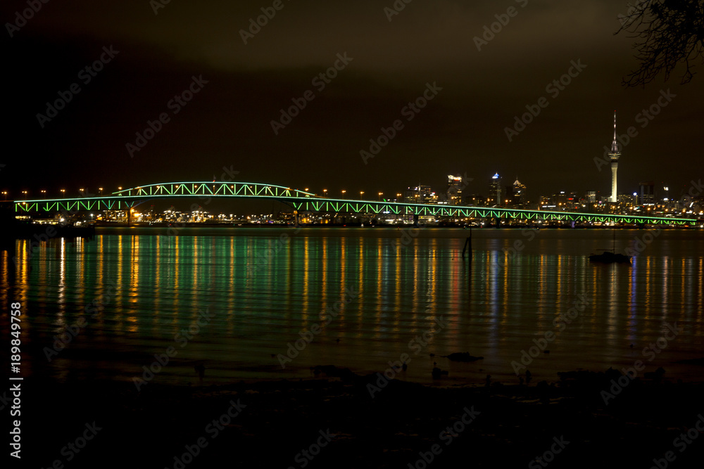 Auckland harbour bridge light show