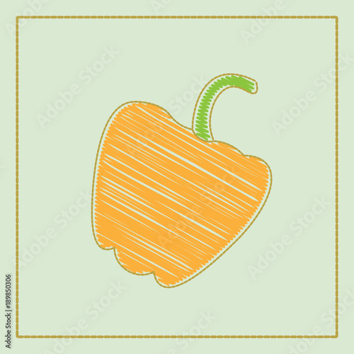 Bell pepper. Vector illustration. photo