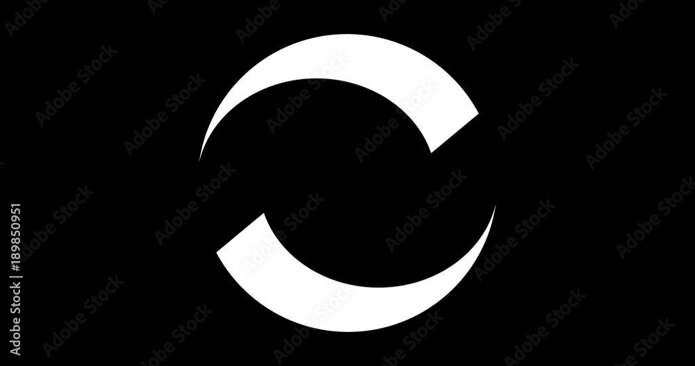 loading circle icon on white background animation with optional luma matte. Alpha Luma Matte included. 4k video