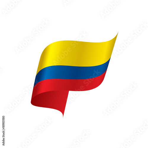 Colombia flag, vector illustration
