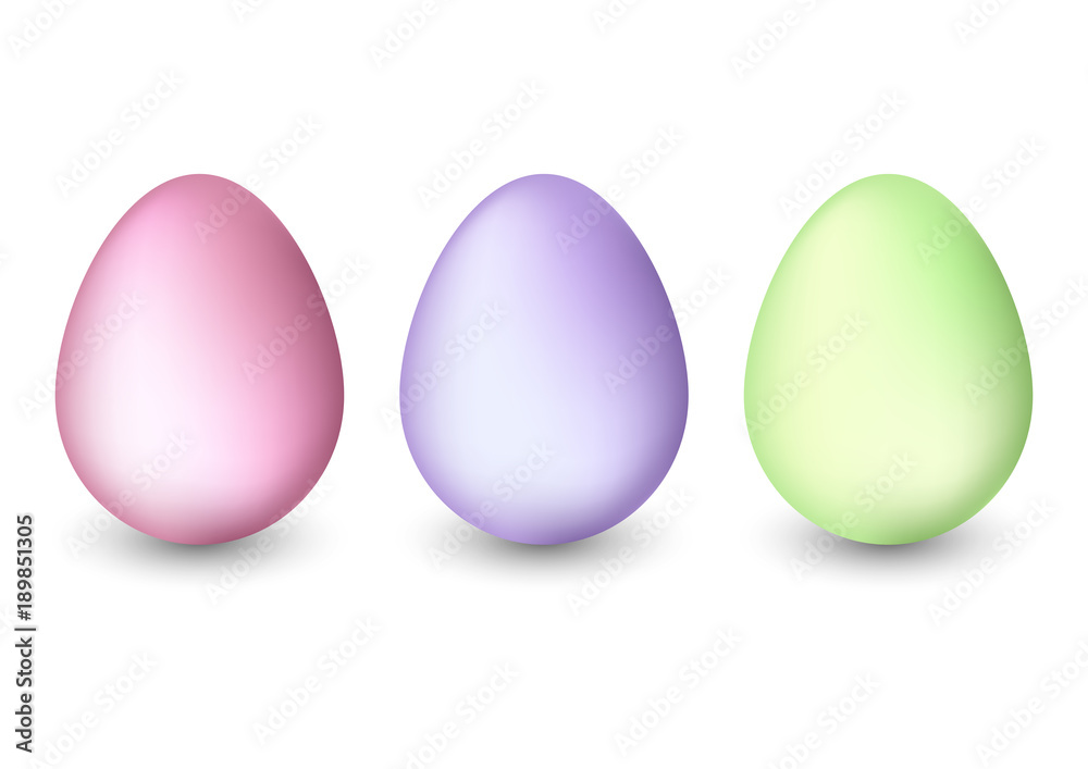 Realistic vector eggs isolated on a white background.