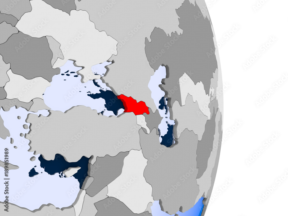 Obraz premium Syria on globe