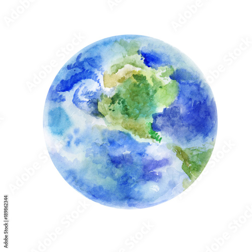 Earth, watercolor art