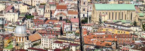 Spaccanapoli, Naples Italy.  View of Spaccanapoli street splitting city center photo