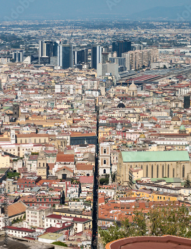 Spaccanapoli, Naples Italy.  View of Spaccanapoli street splitting city center