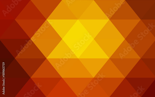 Light Orange vector abstract perspective background.