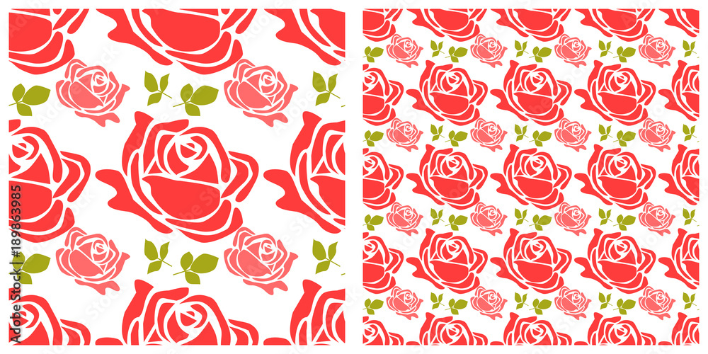 Seamless pattern of rose.