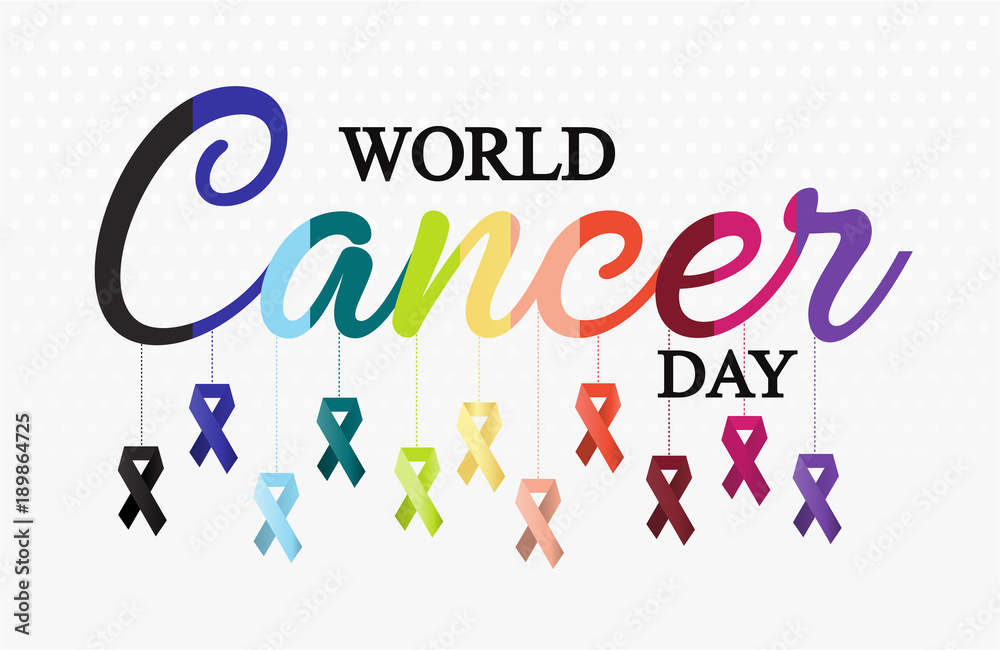 World Cancer Day card or background. vector illustration.