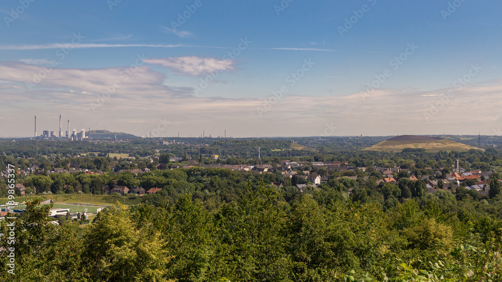 View over the Ruhr Area from Bottrop, Germany