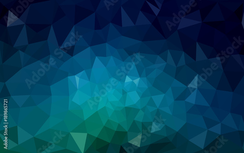 Dark Blue, Green vector abstract perspective background.