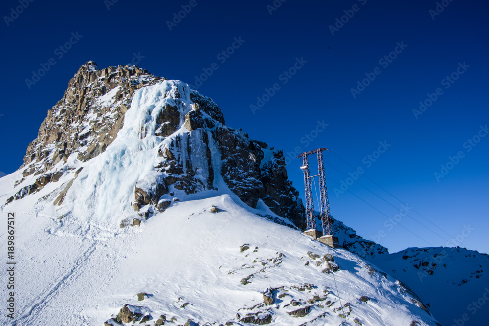 Fototapeta premium Ice waterfall on Presena
