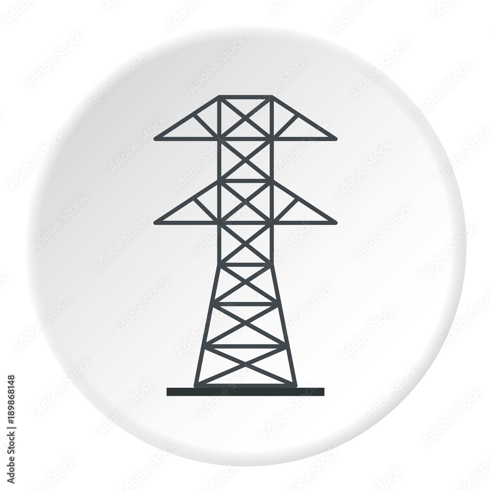 Electric power station icon circle Electric power station icon circle