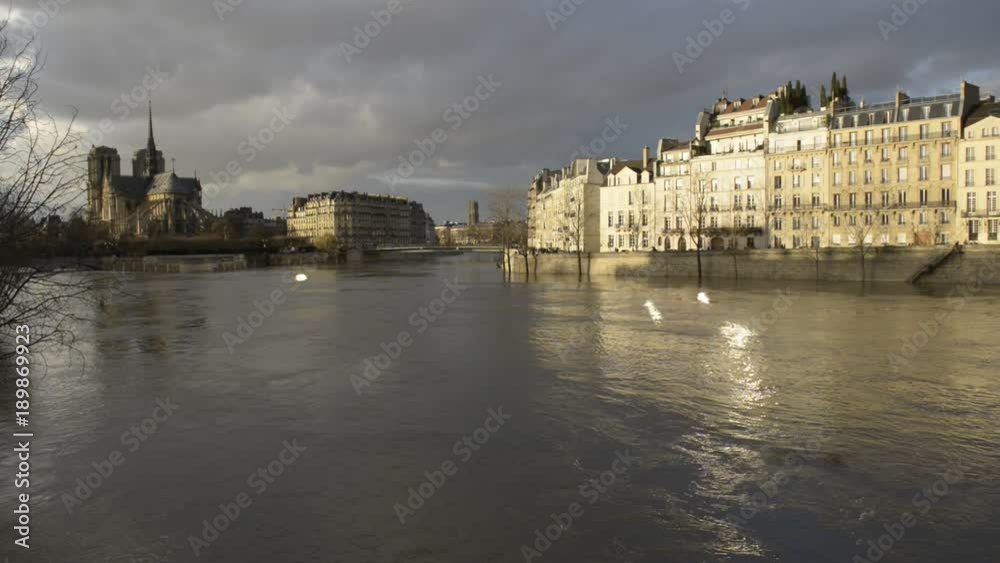 Paris on flood, high Seine river level. Paris on flood, high Seine river level.