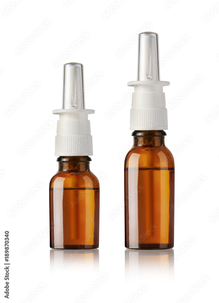 Nasal spray on white isolated background Nasal spray on white isolated background